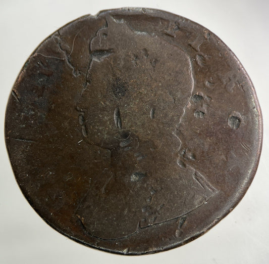 British George II 2nd Half-Penny Coin | Fair Grade