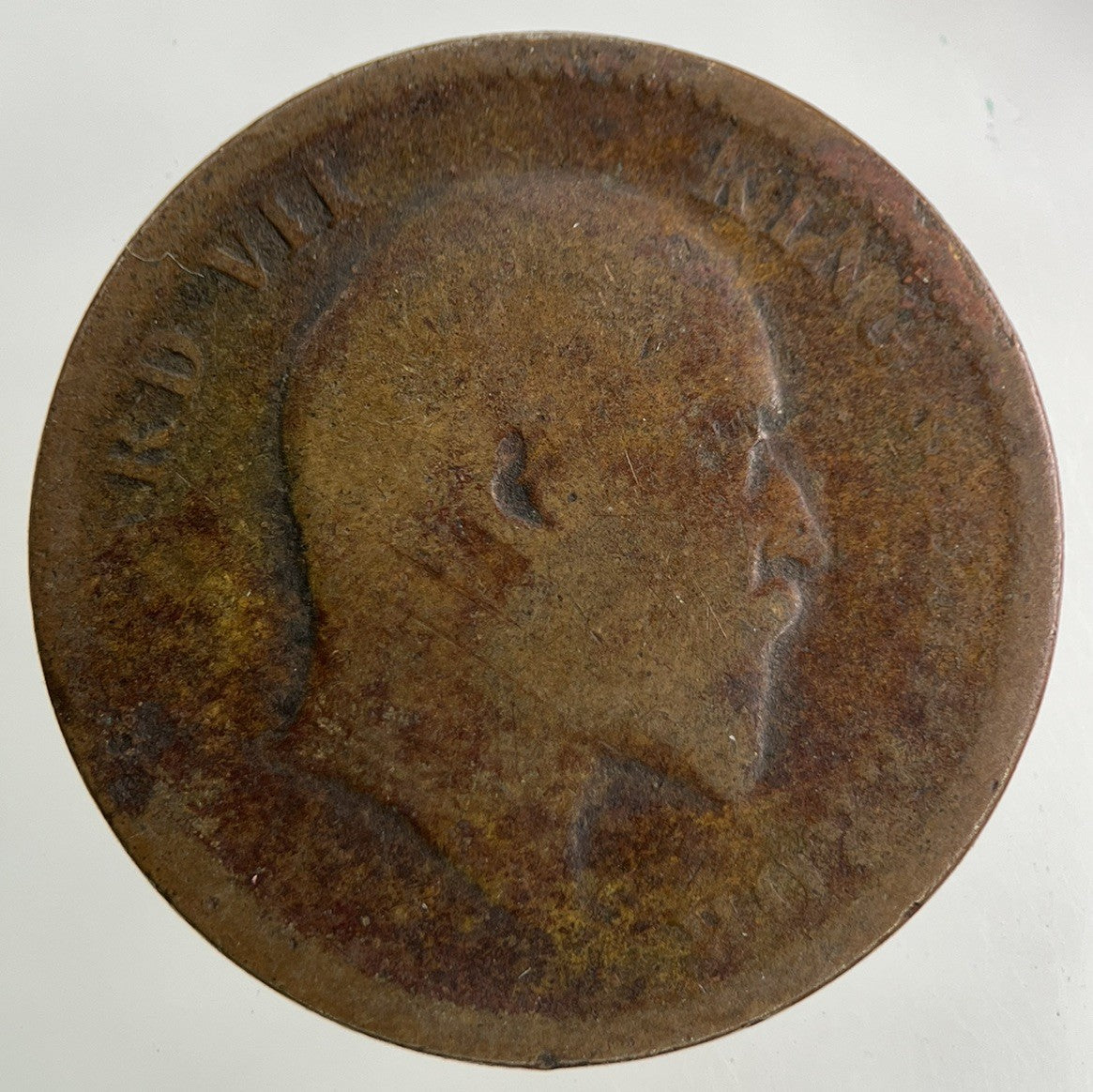 1907 India One 1/4 Quarter Anna Coin | Fair Grade