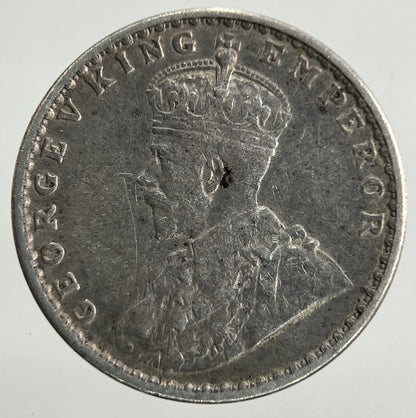 1917 India 2 Annas Silver Coin | Fine Collectable Grade