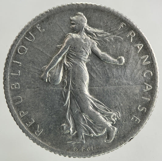 1914 France 1 Franc Silver Coin | Fine Collectable Grade