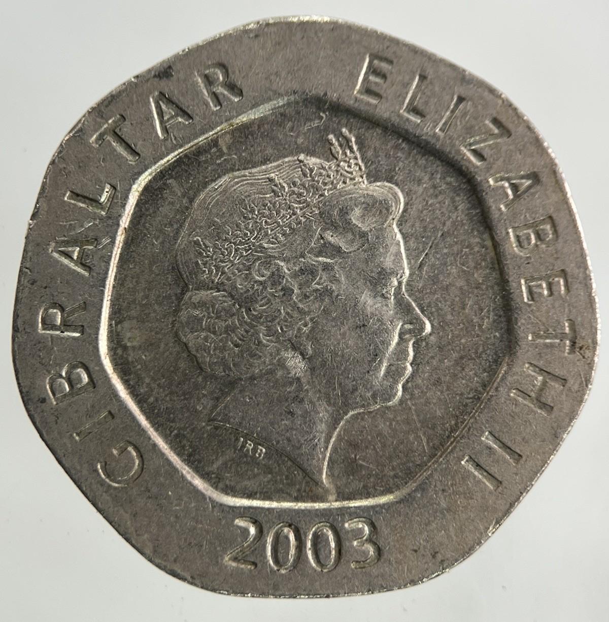 2003 Gibraltar Our Lady Of Europe 20p Twenty-Pence Coin | Fine Collectable Grade