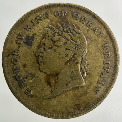 1821 George IV Crowned July 19 Token Coin | Fine Collectable Grade