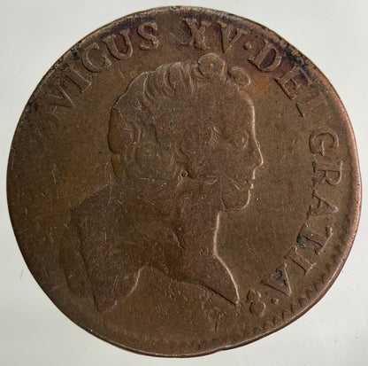 1721 France 1/2 Half Sol Coin | Fine Collectable Grade