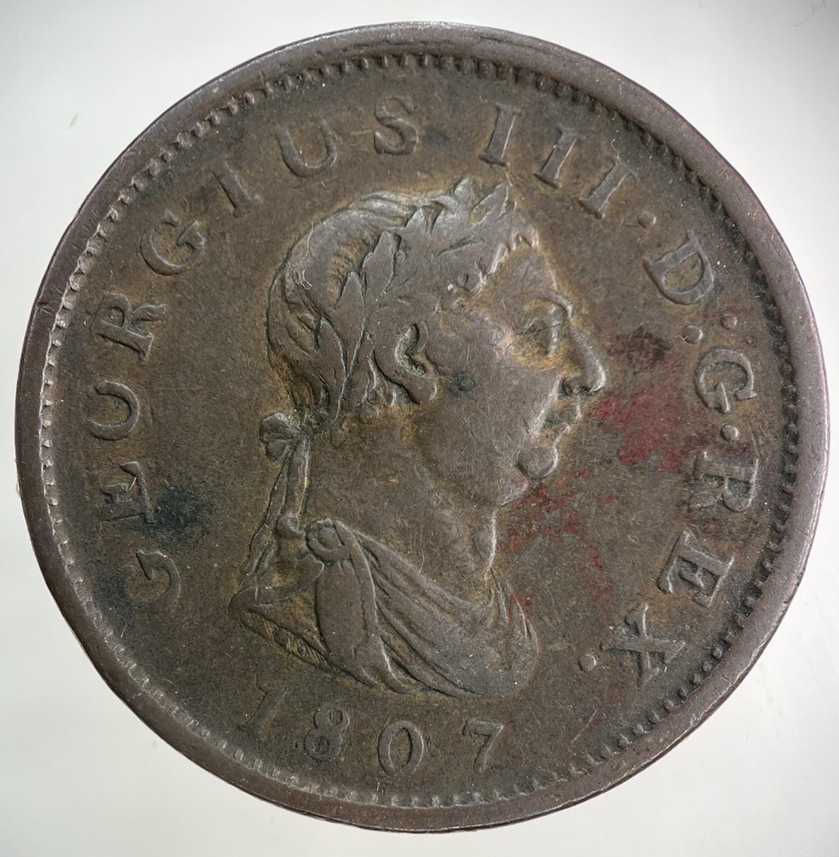 1807 George III 3rd One Penny Coin | Fine Collectable Grade