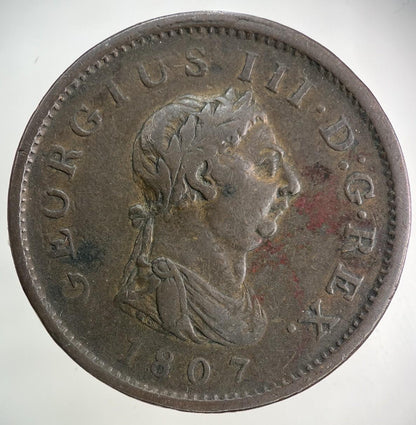 1807 George III 3rd One Penny Coin | Fine Collectable Grade