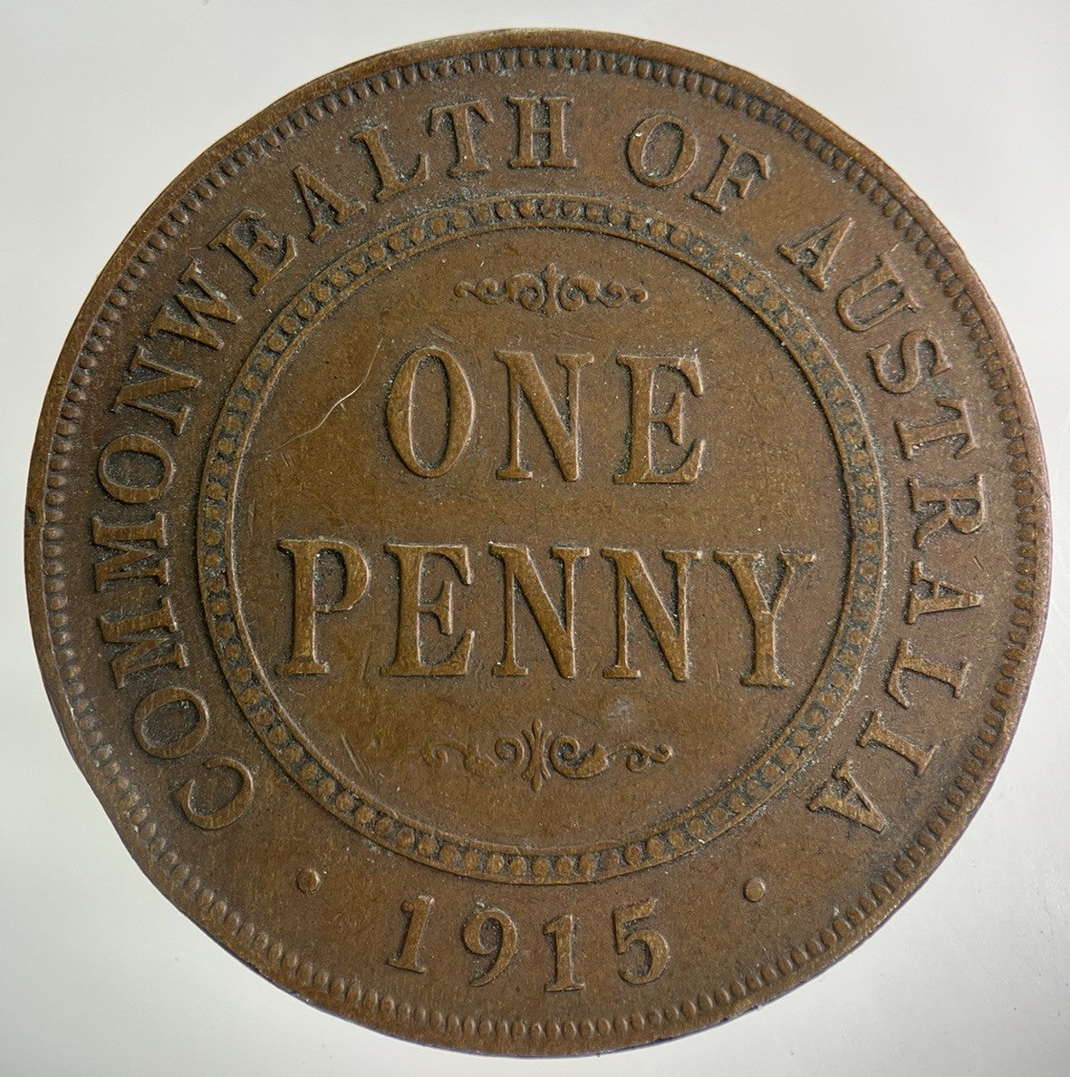 1915 Australia One Penny Coin | Fine Collectable Grade