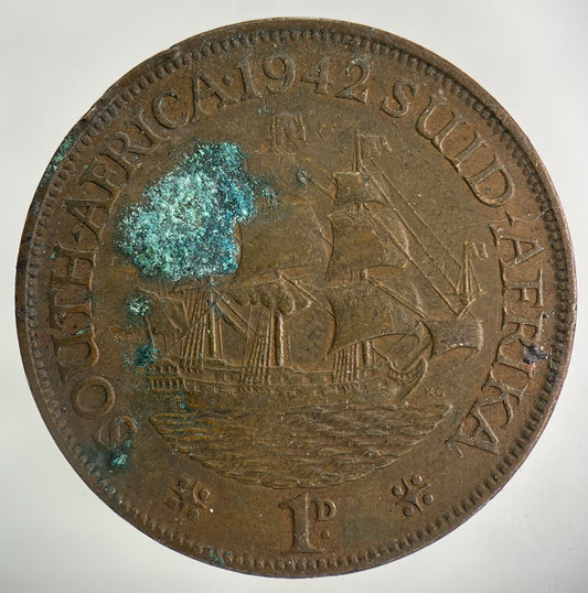 1942 South Africa One Penny Coin | Fine Collectable Grade
