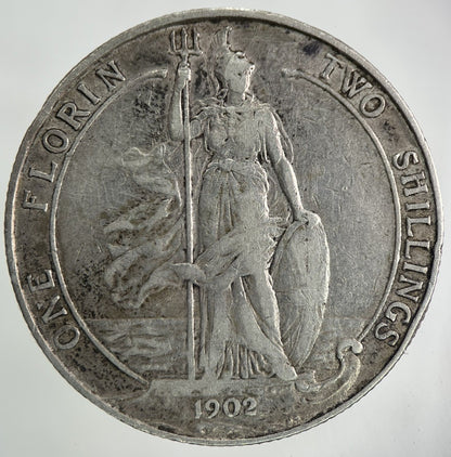 1902 Edward VII Florin Silver Coin | Fine Collectable Grade
