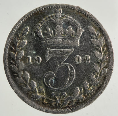 1902 Edward VII Threepence Silver Coin | Collectable Grade