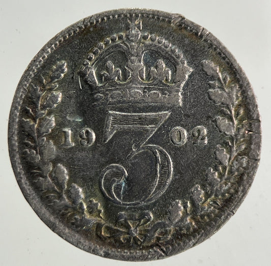 1902 Edward VII Threepence Silver Coin | Collectable Grade