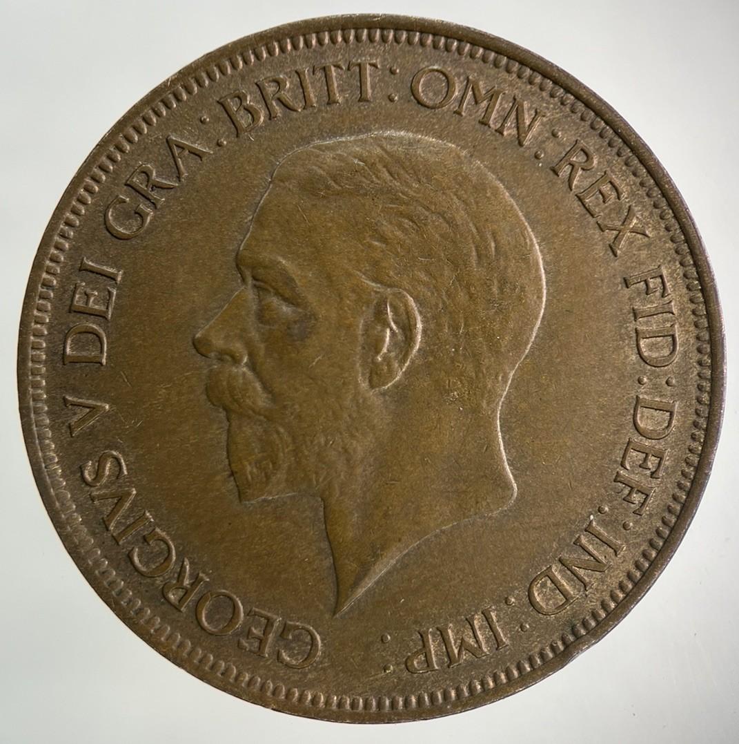 1930 George V One Penny Coin | Very Fine Grade