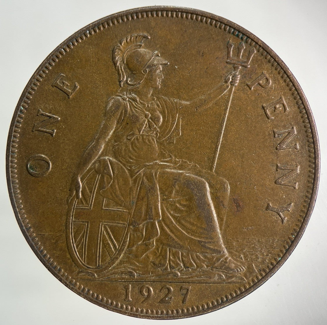 1927 George V One Penny Coin | Very Fine Grade