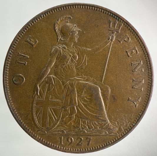 1927 George V One Penny Coin | Very Fine Grade