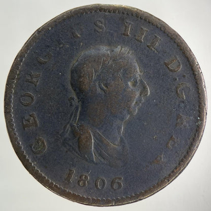 1806 George III 3rd Half-Penny Coin | Collectable Grade