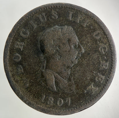1807 George III 3rd Half-Penny Coin | Collectable Grade