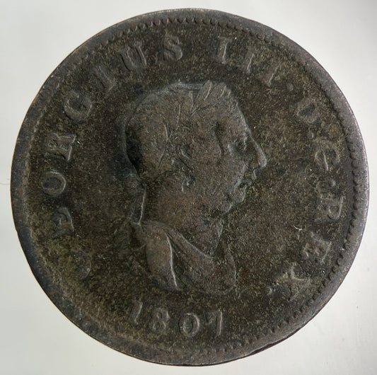 1807 George III 3rd Half-Penny Coin | Collectable Grade