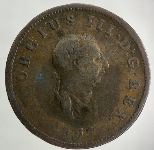 1807 George III 3rd Half-Penny Coin | Collectable Grade