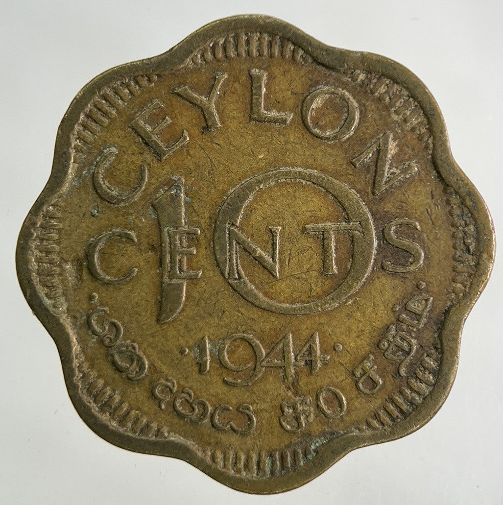 1944 Ceylon 10 Cents Coin | Collectable Grade
