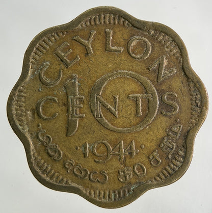 1944 Ceylon 10 Cents Coin | Collectable Grade