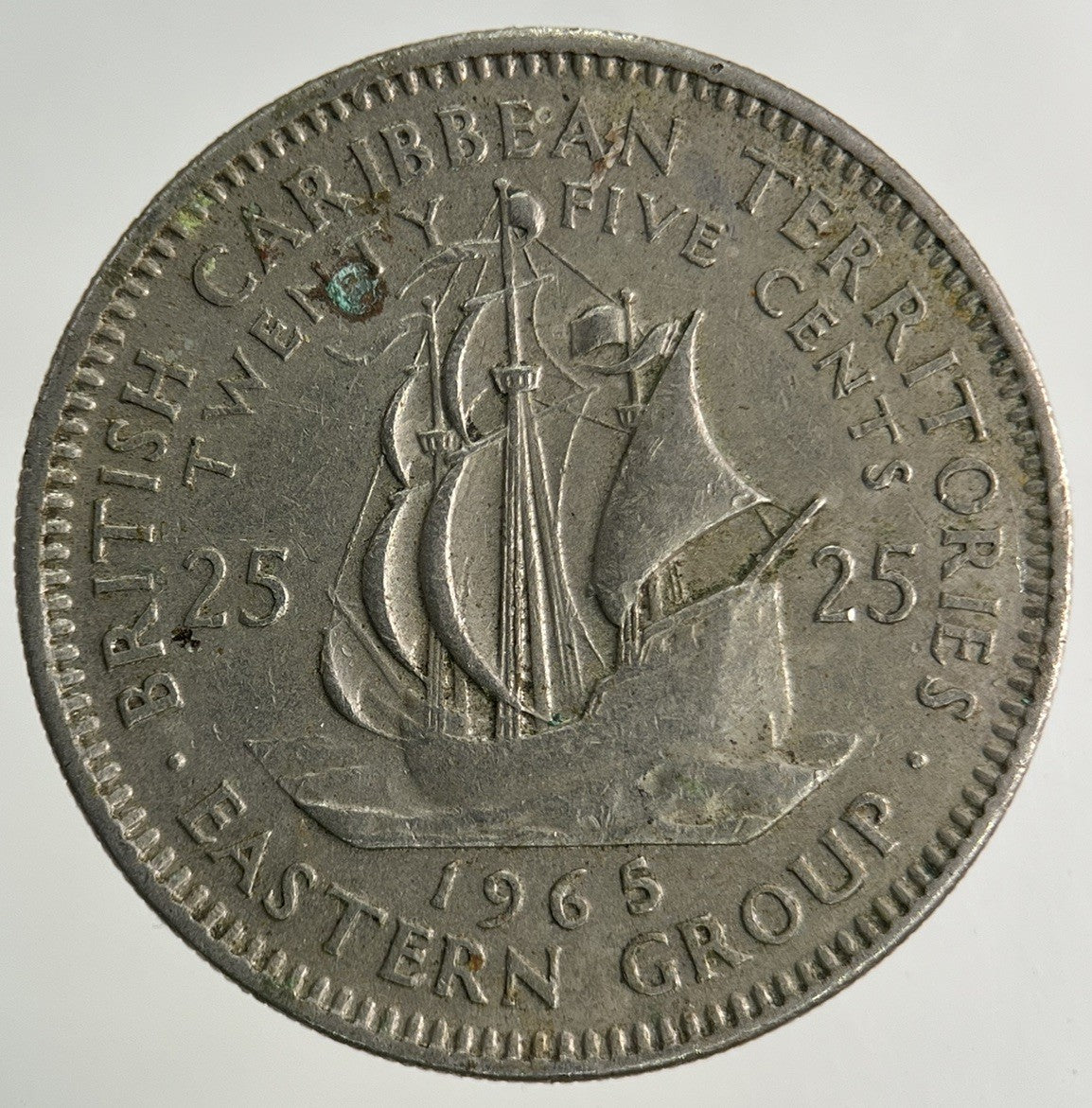 1965 British Caribbean Territories 25 Cents Coin | Fine Collectable Grade