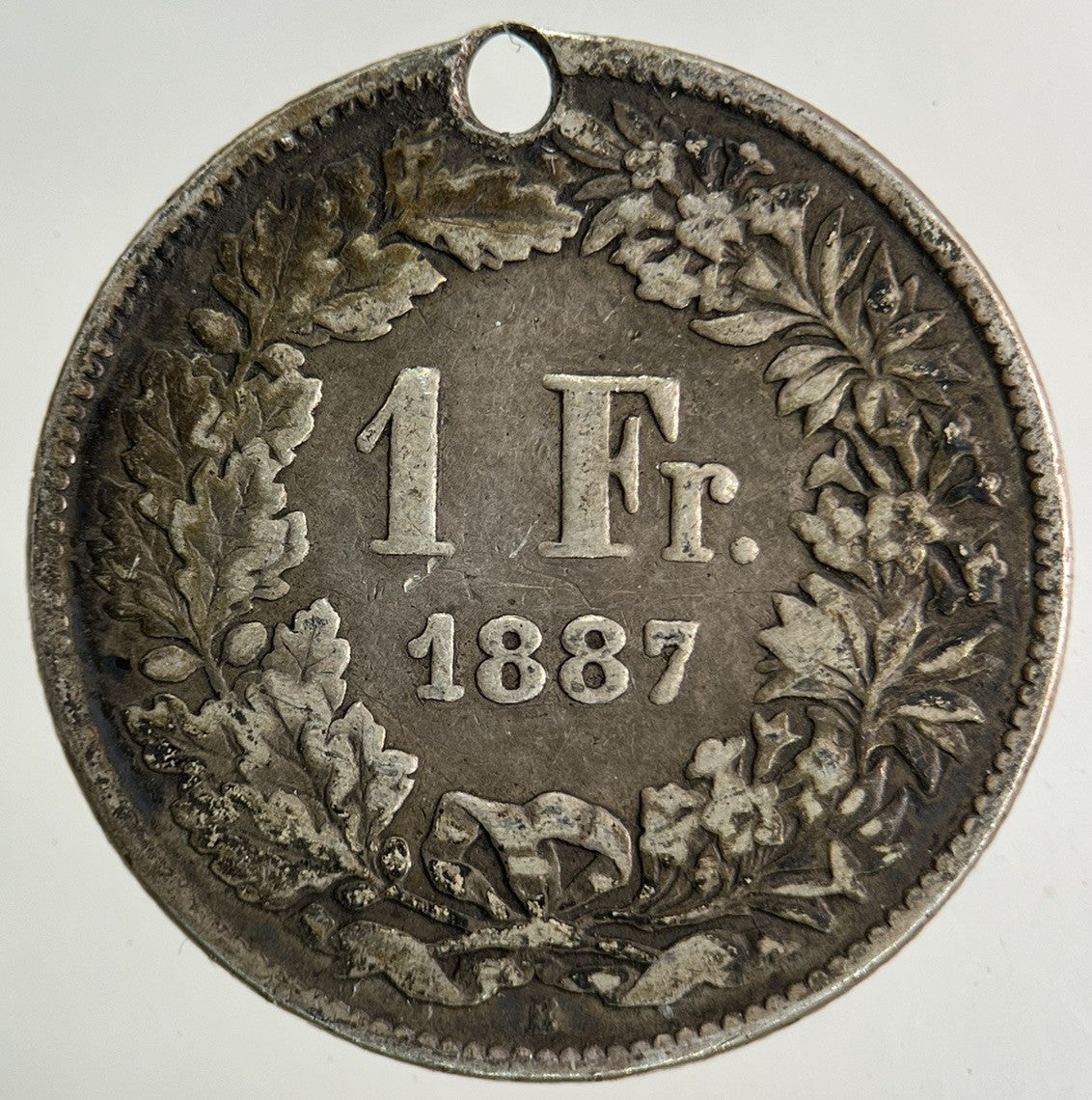 1887 Switzerland Swiss 1 Franc Silver Coin | Fine Collectable Grade