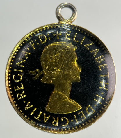 1954 Elizabeth II 2nd Wren Farthing Colourised Coin | Fine Collectable Grade