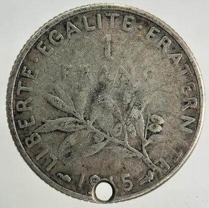 1915 France 1 Franc Silver Coin | Collectable Grade
