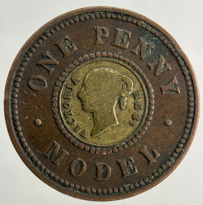 British Victoria One Penny Model Token Coin | Collectable Grade