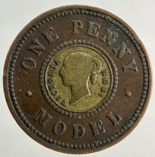 British Victoria One Penny Model Token Coin | Collectable Grade