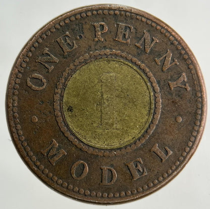 British Victoria One Penny Model Token Coin | Collectable Grade