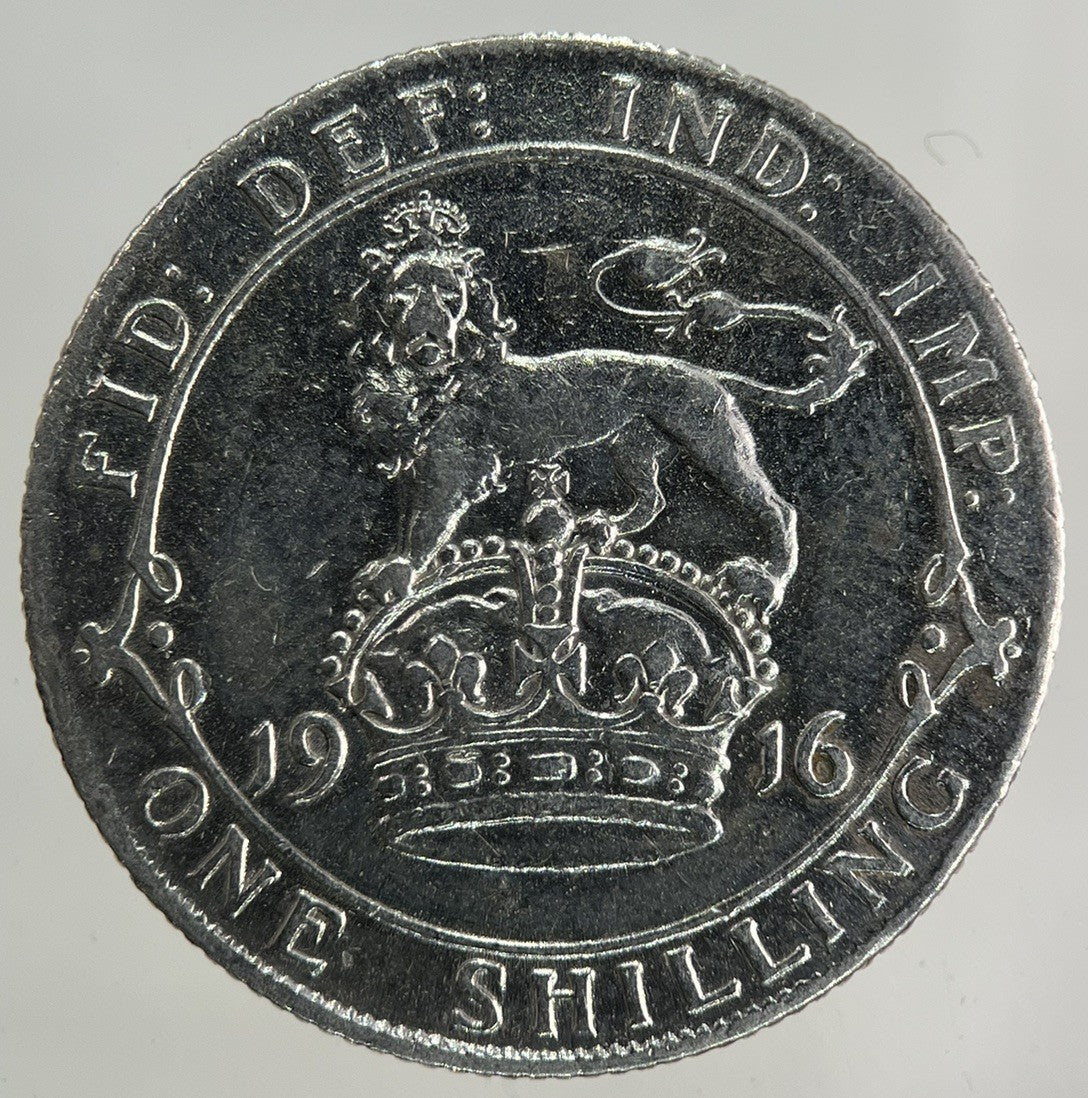 1916 George V Shilling Silver Coin | Fine Collectable Grade