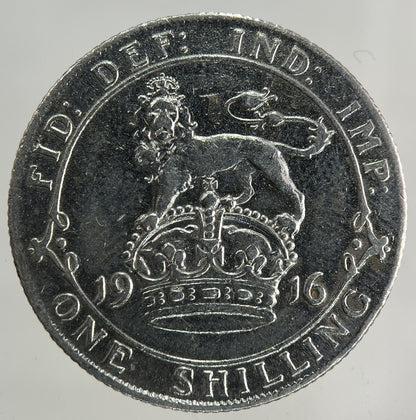 1916 George V Shilling Silver Coin | Fine Collectable Grade