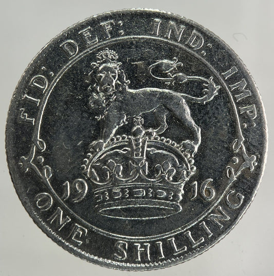 1916 George V Shilling Silver Coin | Fine Collectable Grade
