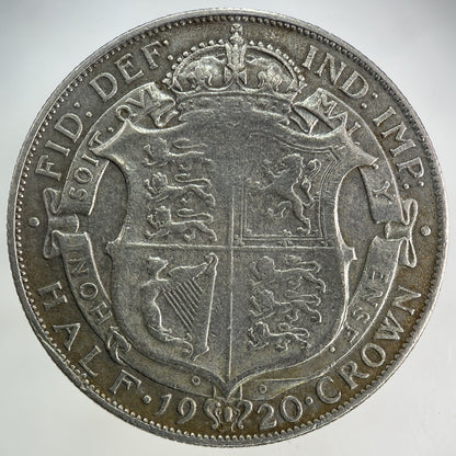 1920 George V Half-Crown Silver Coin | Fine Collectable Grade
