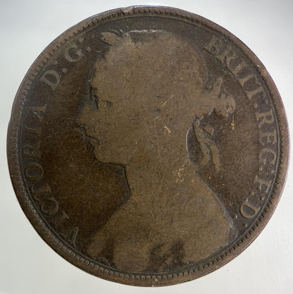 1890 Victoria One Penny Coin | Collectable Grade