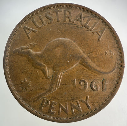 1961 Australia One Penny Coin | Fine Collectable Grade