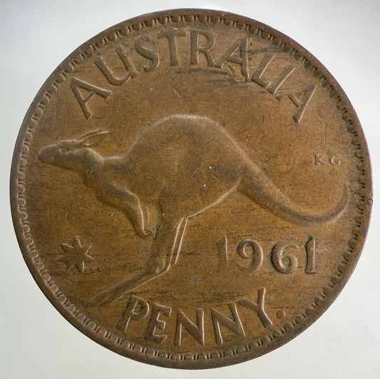 1961 Australia One Penny Coin | Fine Collectable Grade