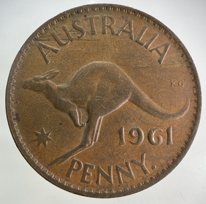 1961 Australia One Penny Coin | Fine Collectable Grade