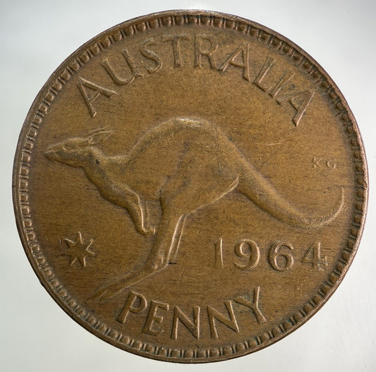 1964 Australia One Penny Coin | Fine Collectable Grade