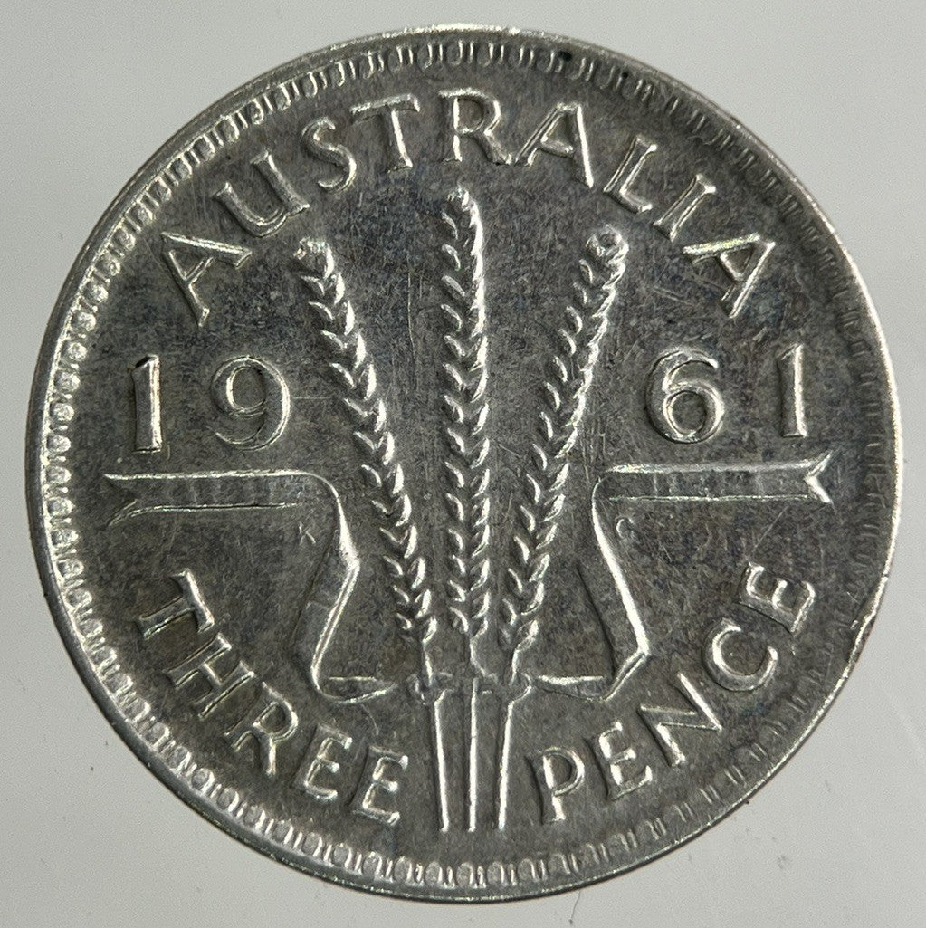 1961 Australia Threepence Silver Coin | Fine Collectable Grade