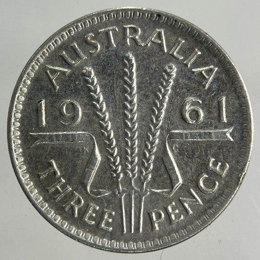 1961 Australia Threepence Silver Coin | Fine Collectable Grade