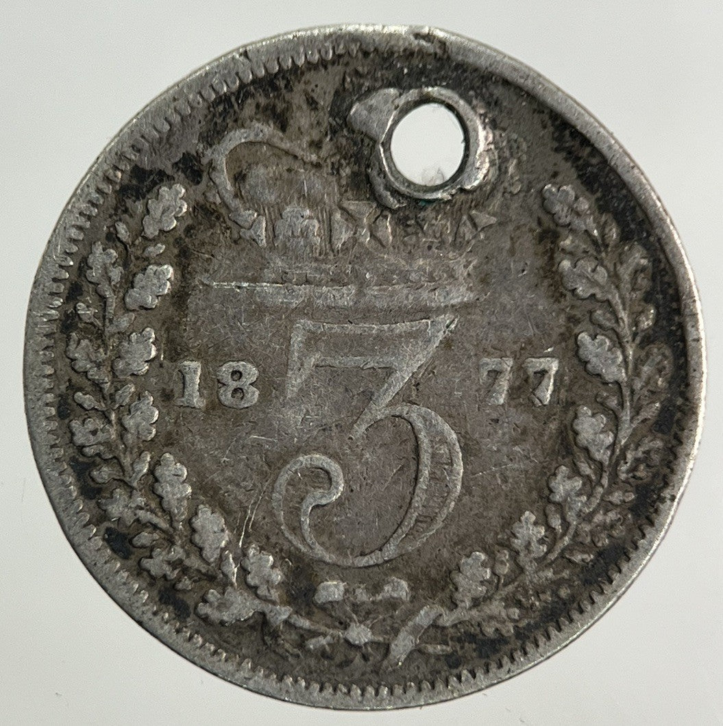 1877 Victoria Threepence Silver Coin | Fine Collectable Grade