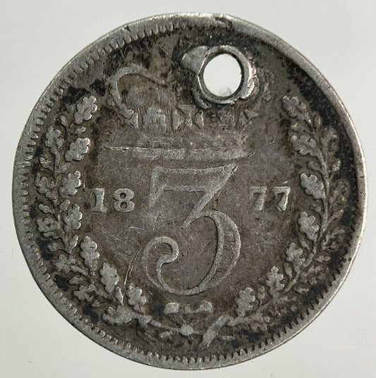 1877 Victoria Threepence Silver Coin | Fine Collectable Grade