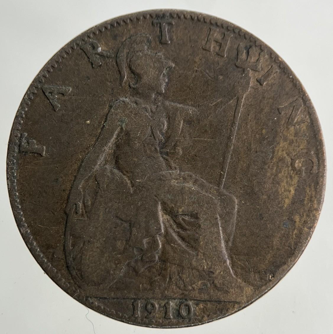 1910 Edward VII Farthing Coin | Collectable Grade
