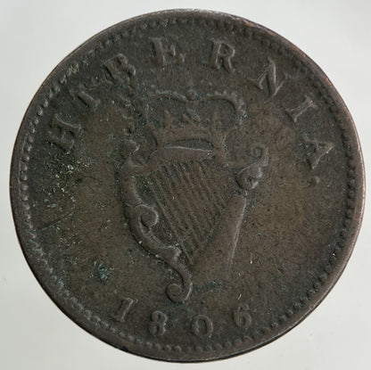 1806 Irish Farthing Coin | Fine Collectable Grade