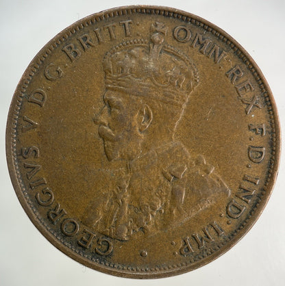 1934 Australia One Penny Coin | Fine Collectable Grade