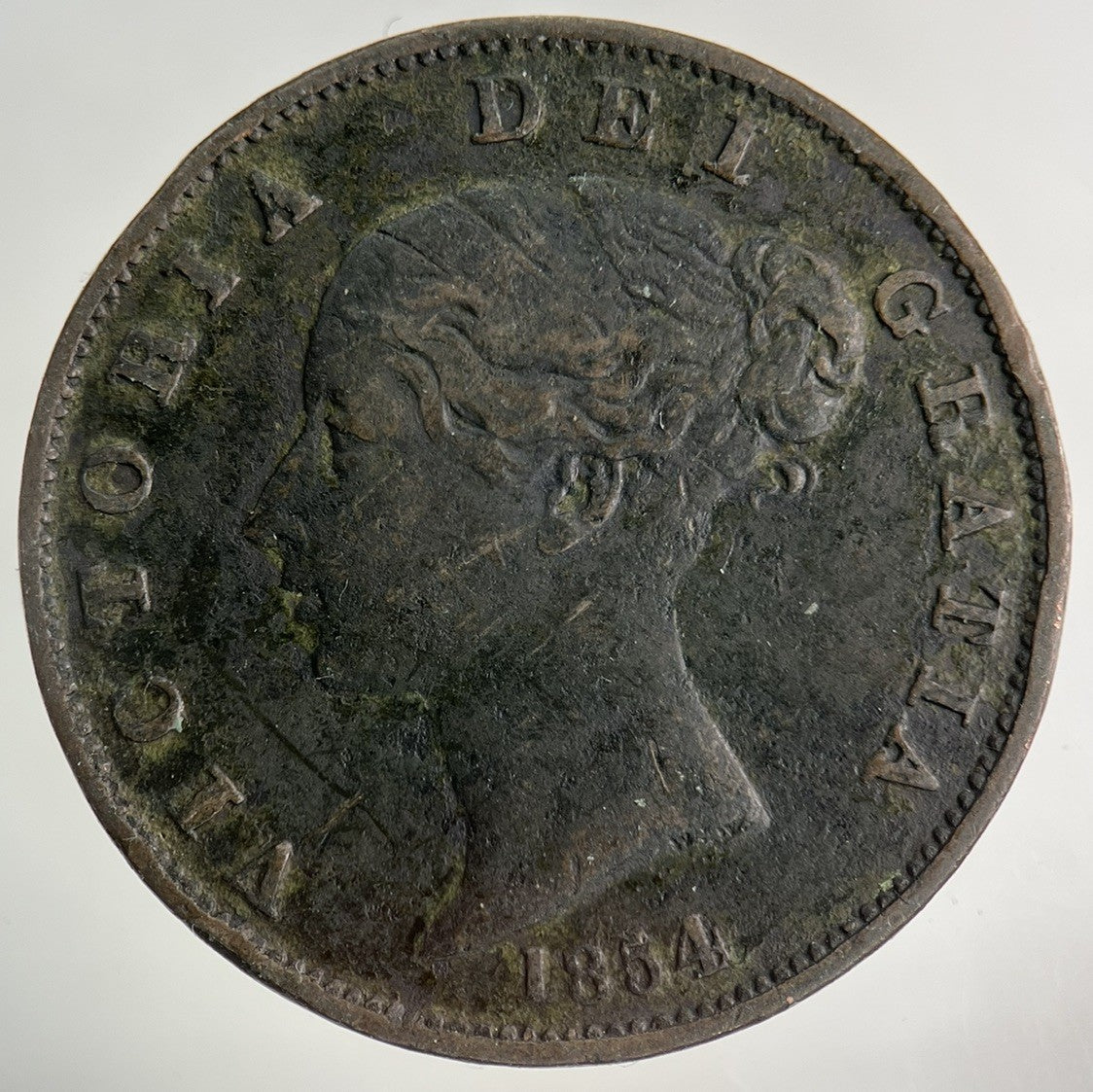 1854 Victoria Half-Penny Coin | Fine Collectable Grade