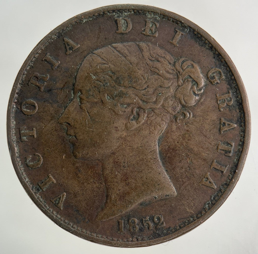 1852 Victoria Half-Penny Coin | Fine Collectable Grade