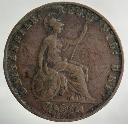 1852 Victoria Half-Penny Coin | Fine Collectable Grade