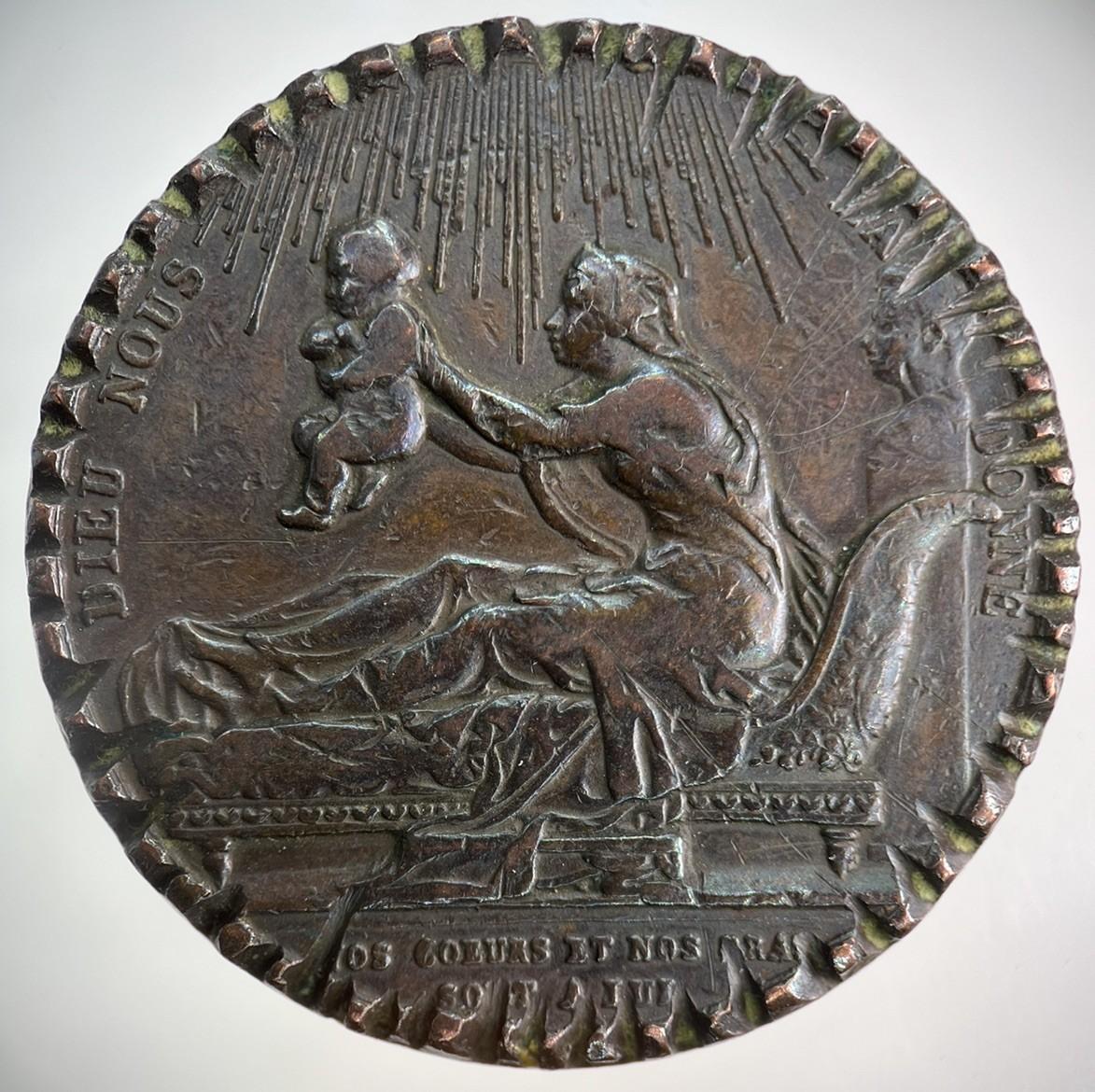 1820 France Dieu Nous L’a Donne Par Gayrard Medal Coin | Fine Collectable Grade